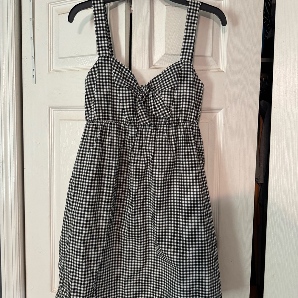 Eyeshadow Black and White Checkered Dress